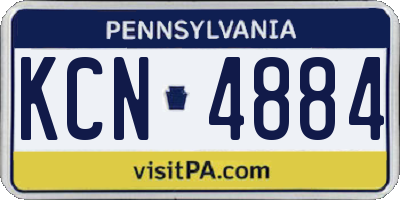 PA license plate KCN4884