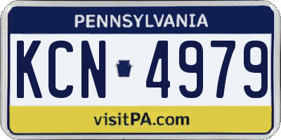 PA license plate KCN4979