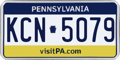 PA license plate KCN5079