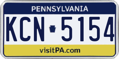 PA license plate KCN5154