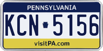 PA license plate KCN5156