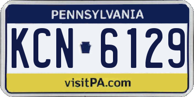 PA license plate KCN6129