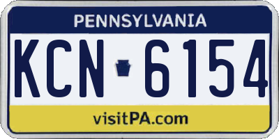 PA license plate KCN6154