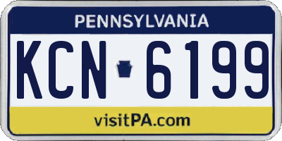 PA license plate KCN6199