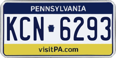 PA license plate KCN6293