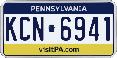 PA license plate KCN6941
