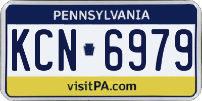 PA license plate KCN6979