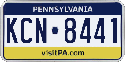 PA license plate KCN8441