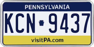 PA license plate KCN9437