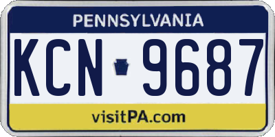 PA license plate KCN9687