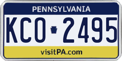 PA license plate KCO2495