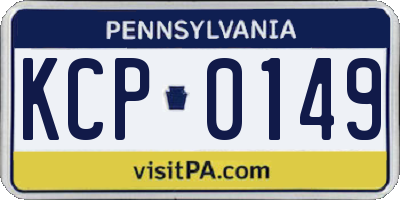PA license plate KCP0149