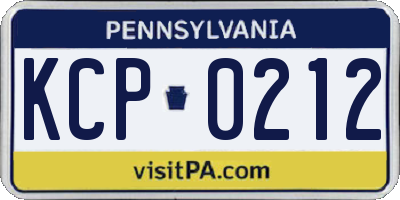 PA license plate KCP0212