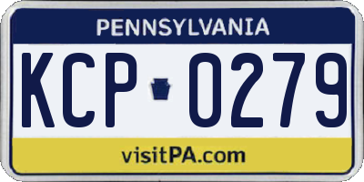 PA license plate KCP0279