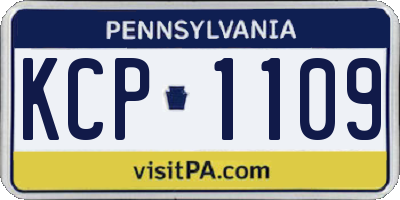 PA license plate KCP1109