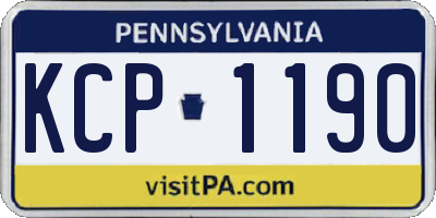 PA license plate KCP1190