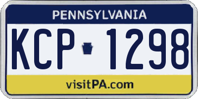 PA license plate KCP1298