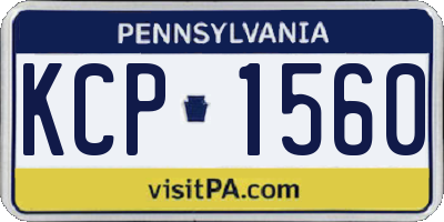 PA license plate KCP1560