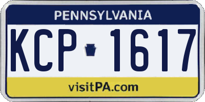 PA license plate KCP1617