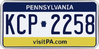 PA license plate KCP2258