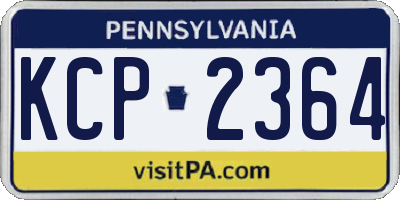 PA license plate KCP2364