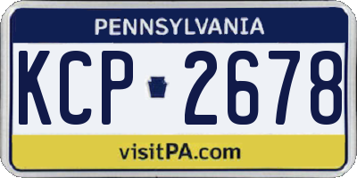 PA license plate KCP2678