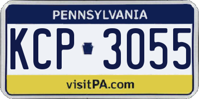 PA license plate KCP3055