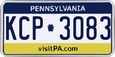PA license plate KCP3083