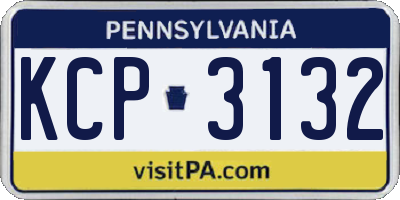 PA license plate KCP3132