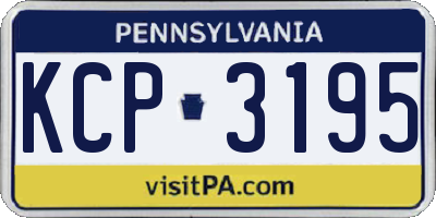 PA license plate KCP3195