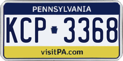 PA license plate KCP3368