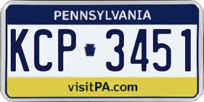 PA license plate KCP3451