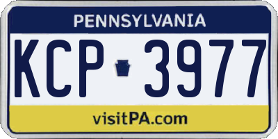 PA license plate KCP3977