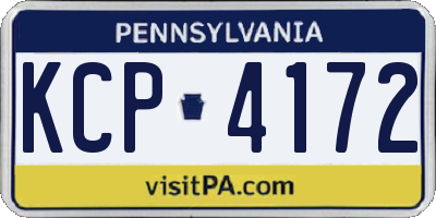 PA license plate KCP4172
