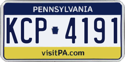 PA license plate KCP4191