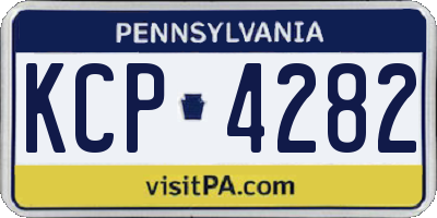 PA license plate KCP4282