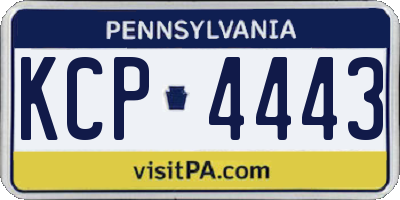 PA license plate KCP4443