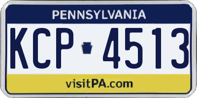 PA license plate KCP4513
