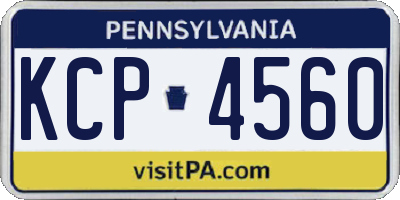 PA license plate KCP4560