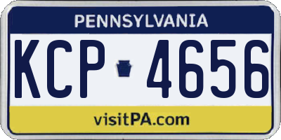 PA license plate KCP4656