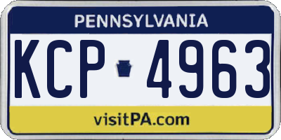 PA license plate KCP4963