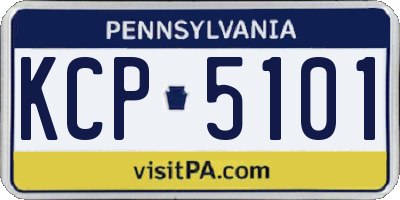 PA license plate KCP5101