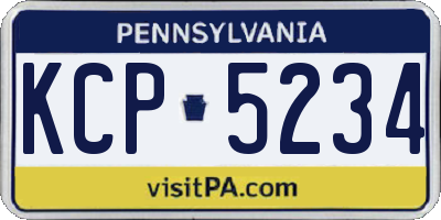 PA license plate KCP5234