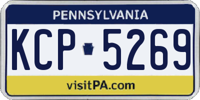 PA license plate KCP5269