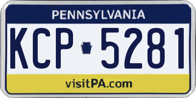 PA license plate KCP5281