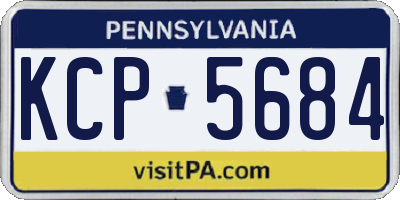 PA license plate KCP5684