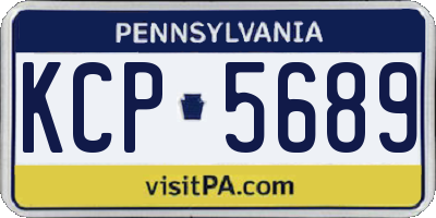 PA license plate KCP5689