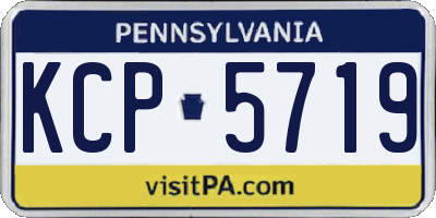 PA license plate KCP5719