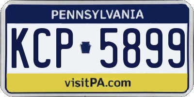 PA license plate KCP5899