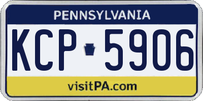 PA license plate KCP5906